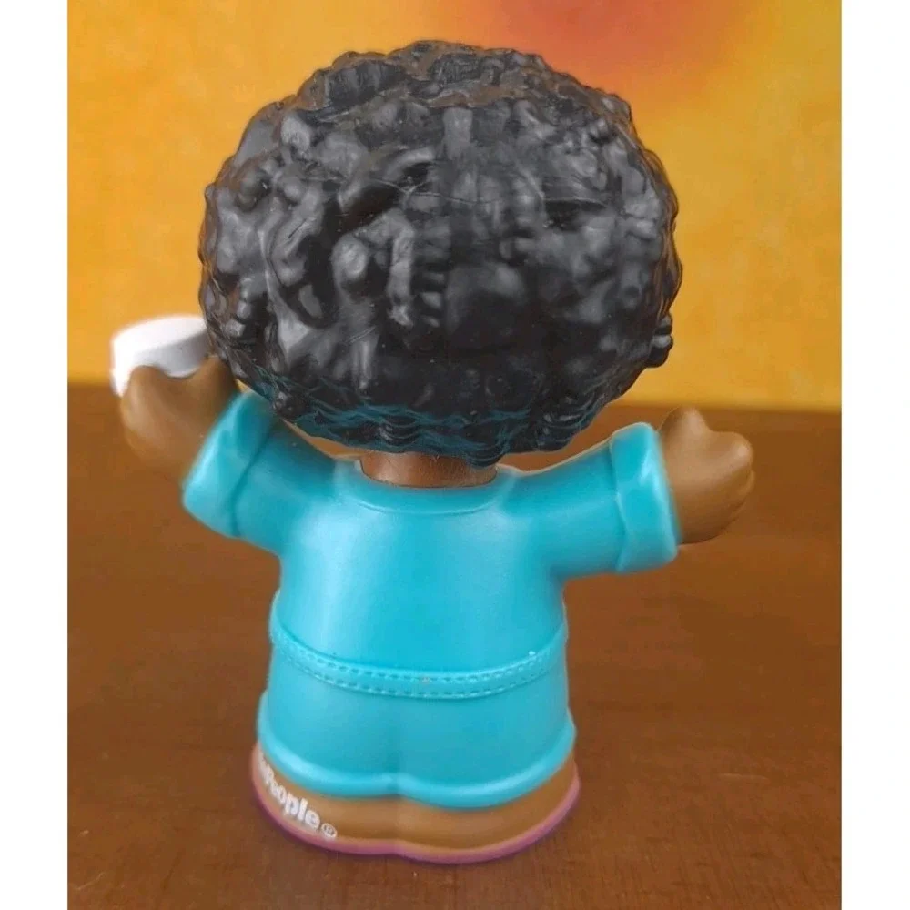 Fisher Price Little People African American Teal Jumper Coffee Lemonade Cup